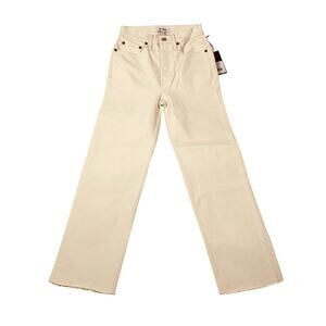 REDONE White Ultra High Rise Stovepipe Jeans Size 24 Granny Jeans Nostalgic